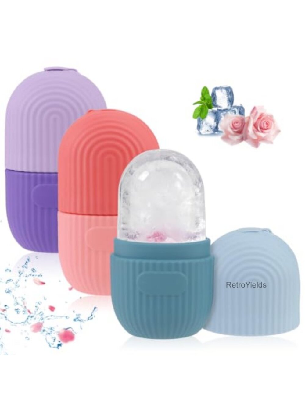 3-Pack Ice Roller Set for Face & Eyes, Facial Ice Mold Massager, Cold Therapy